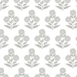York Designer Series Souci Grey Marigolds Wallpaper - SKU VP1435