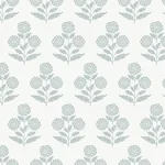 York Designer Series Souci Light Blue Marigolds Wallpaper - SKU VP1431