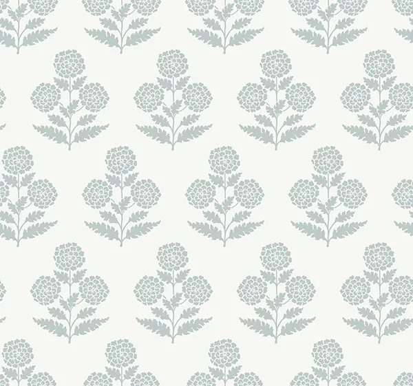 VP1431 | Souci Light Blue Marigolds Wallpaper
