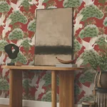 York Designer Series Sprig & Heron Red Wallpaper | Wallpaper Twins York Designer Series Sprig & Heron Red Wallpaper - SKU ZA8006