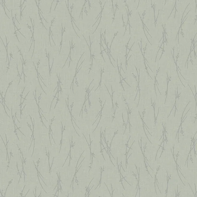 MD7194 | Sprigs Eucalyptus & Silver Wallpaper