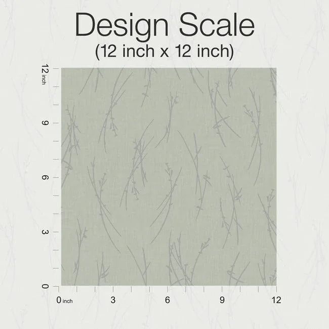 York Designer Series Sprigs Eucalyptus & Silver Wallpaper - SKU MD7194