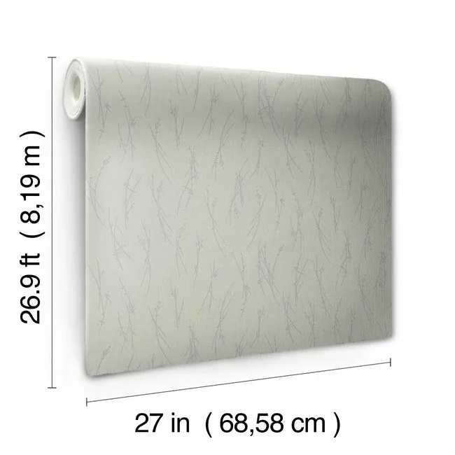 York Designer Series Sprigs Eucalyptus & Silver Wallpaper - SKU MD7194