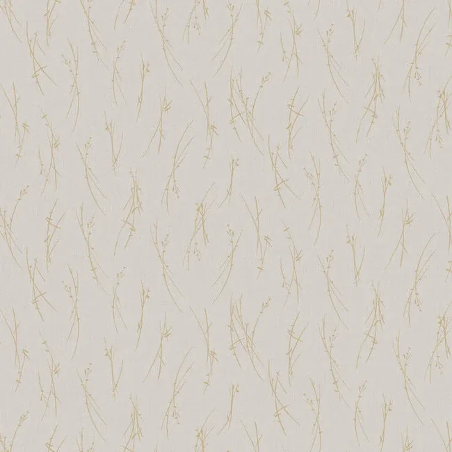 MD7191 | Sprigs Light Grey & Gold Wallpaper