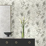 York Designer Series Spring Whispers Charcoal Wallpaper - SKU DF3342