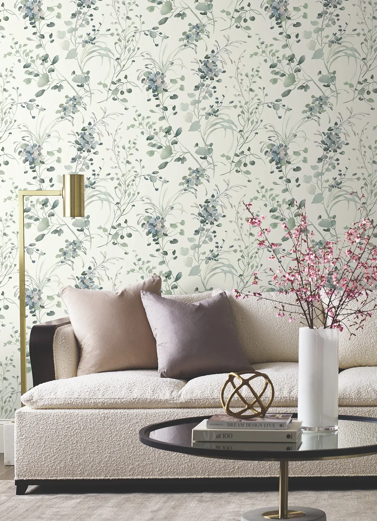 York Designer Series Spring Whispers Jade Wallpaper - SKU DF3341