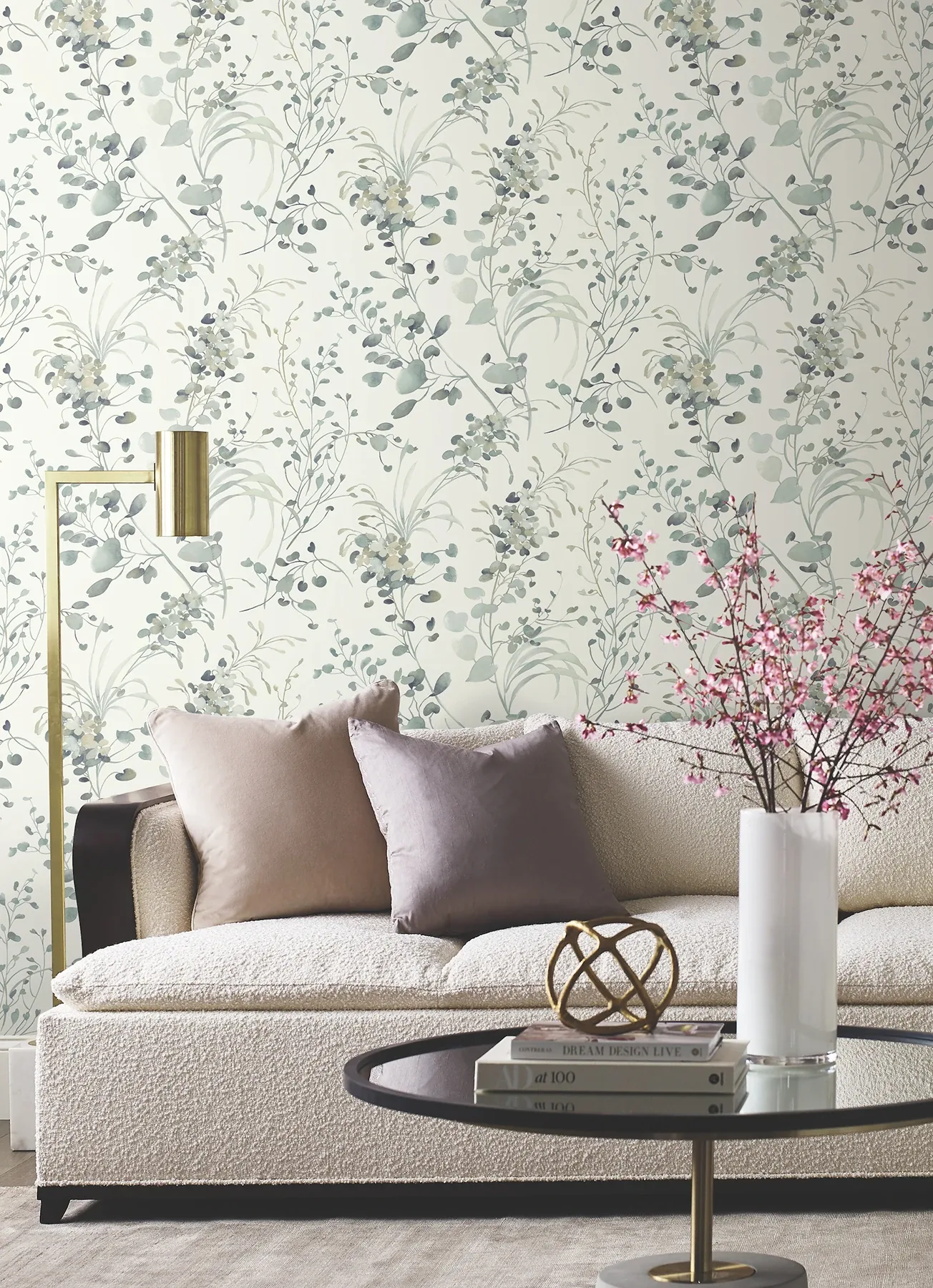 York Designer Series Spring Whispers Moss Wallpaper - SKU DF3344