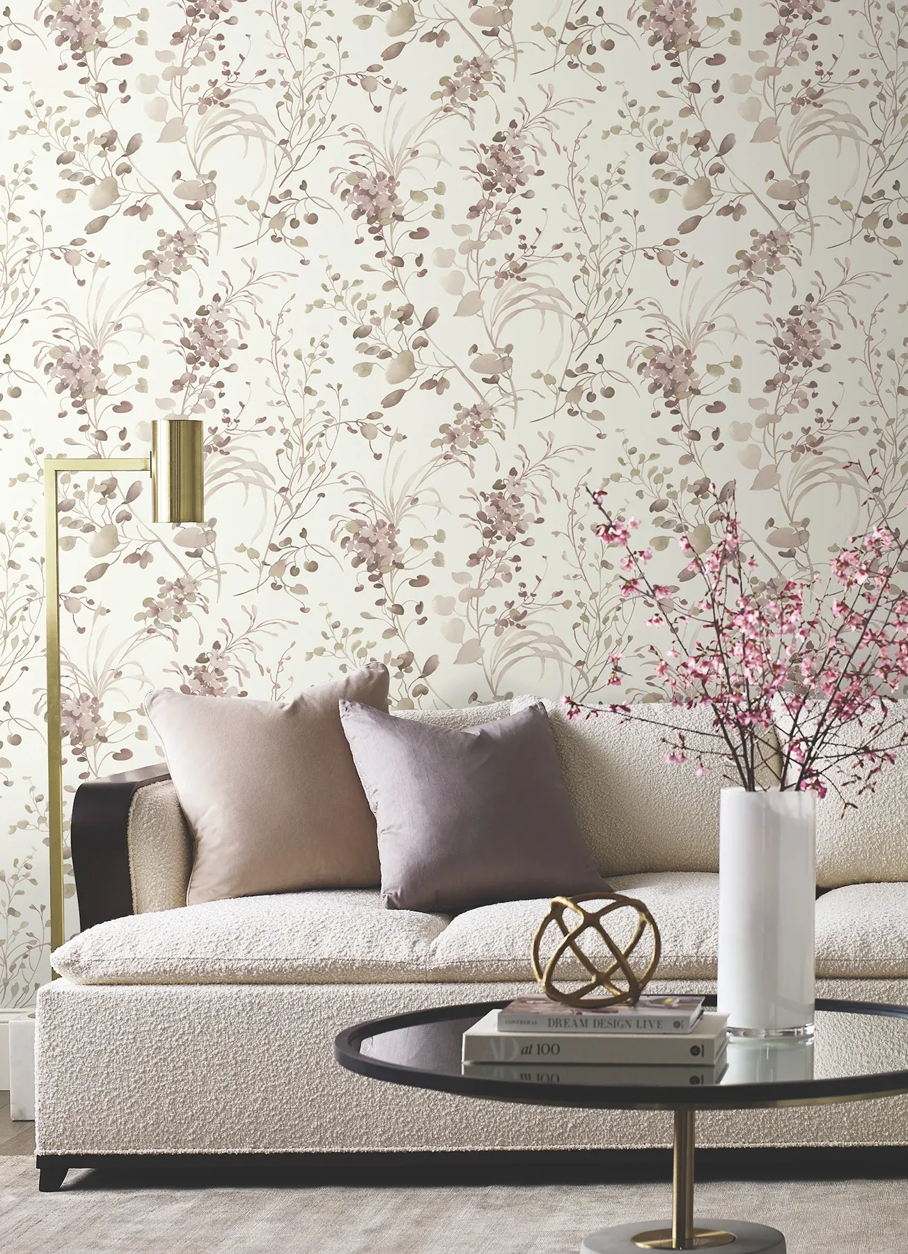 York Designer Series Spring Whispers Soft Blush Wallpaper - SKU DF3345