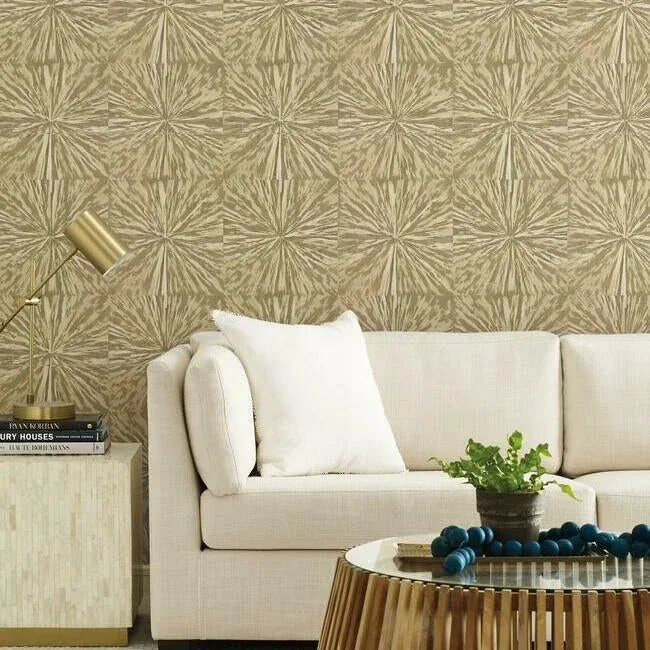 York Designer Series Squareburst Light Gold Wallpaper - SKU OG0502
