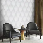 York Designer Series Starfall Grey Metallic Ikat Wallpaper - SKU MA35807