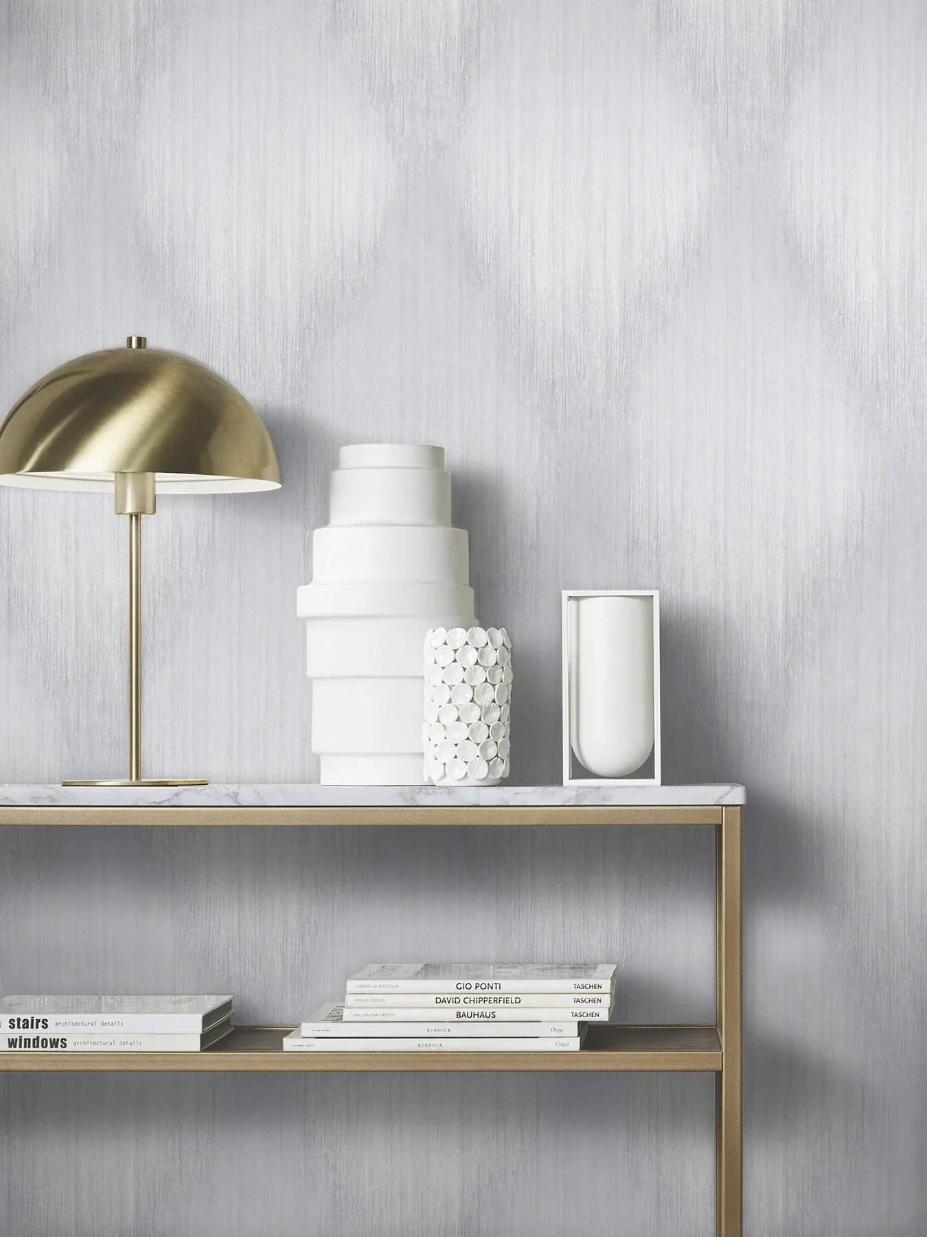 York Designer Series Starfall Grey Metallic Ikat Wallpaper - SKU MA35807