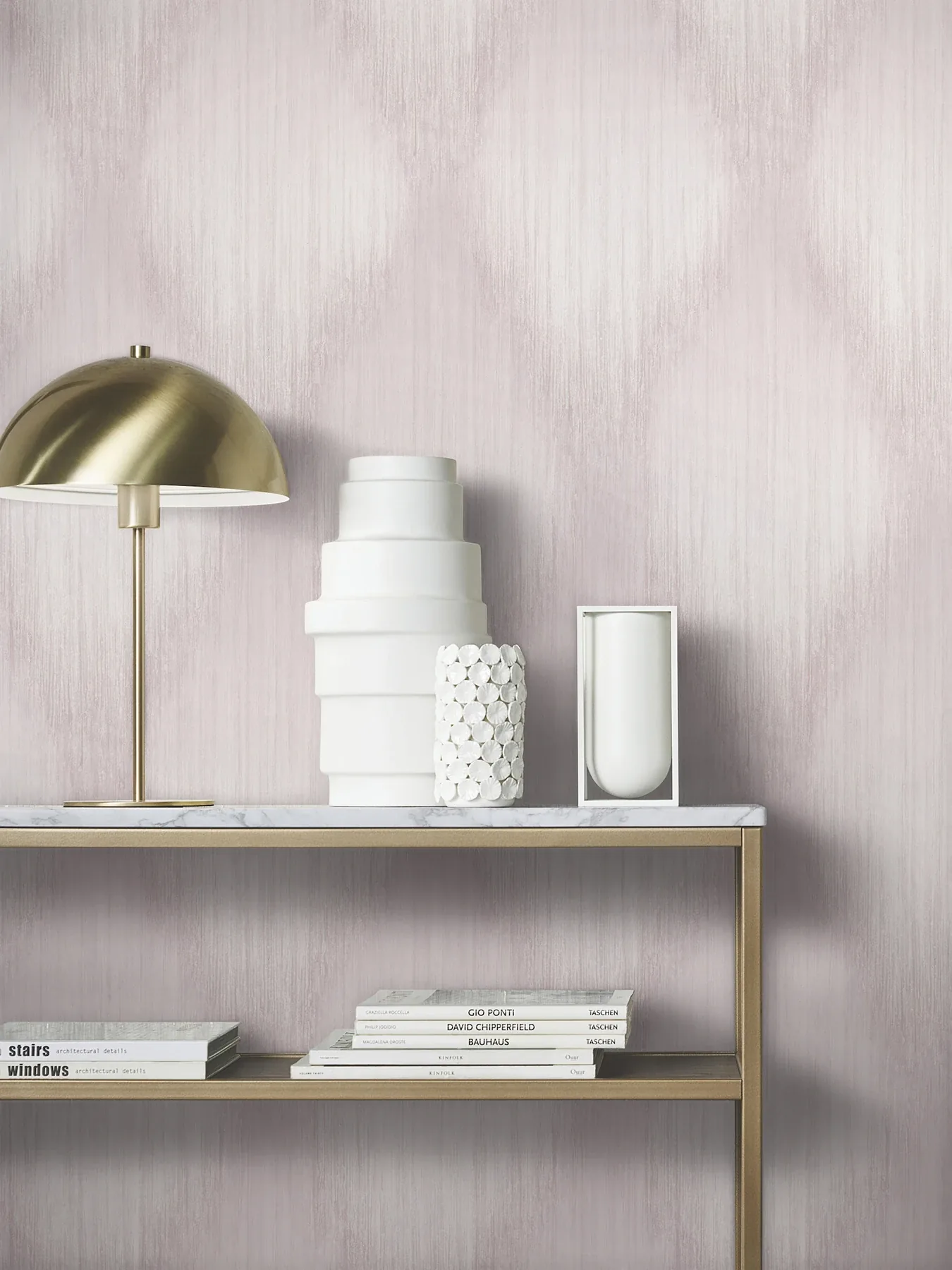York Designer Series Starfall Mauve Metallic Ikat Wallpaper - SKU MA35802