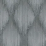 York Designer Series Starfall Pewter Metallic Ikat Wallpaper - SKU MA35804