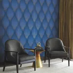 York Designer Series Starfall Sapphire Metallic Ikat Wallpaper - SKU MA35808