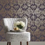 York Designer Series Stargazer Plum & Gold Wallpaper - SKU NW3567