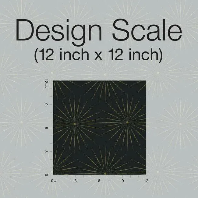 York Designer Series Starlight Black & Gold Wallpaper - SKU BO6696