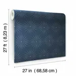 York Designer Series Starlight Blue & Silver Wallpaper | Wallpaper Twins York Designer Series Starlight Blue & Silver Wallpaper - SKU BO6695