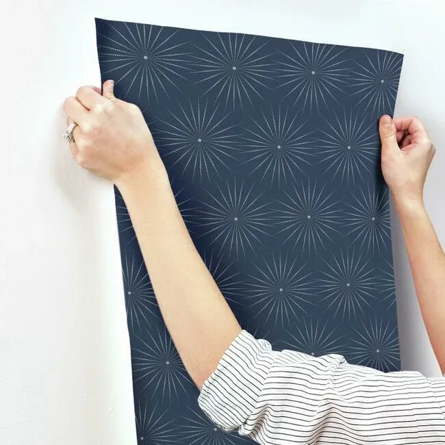 York Designer Series Starlight Blue & Silver Wallpaper | Wallpaper Twins York Designer Series Starlight Blue & Silver Wallpaper - SKU BO6695