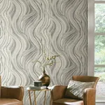 York Designer Series Streaming Cheetah Grey Wallpaper - SKU HO2172