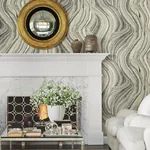 York Designer Series Streaming Cheetah Linen Wallpaper - SKU HO2171