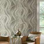 York Designer Series Streaming Cheetah Linen Wallpaper - SKU HO2171