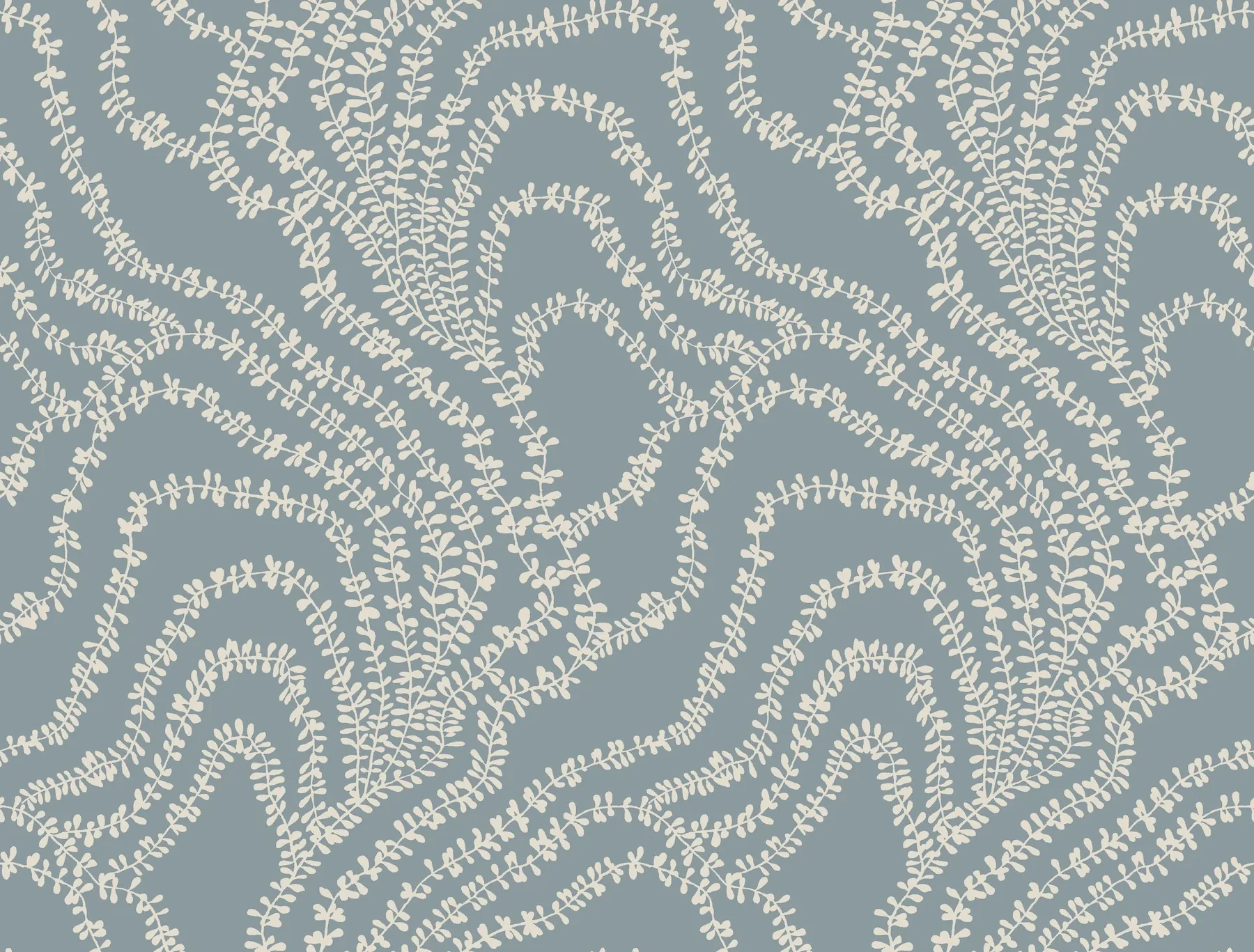 VR1516 | String of Pearls Denim Vine Wallpaper