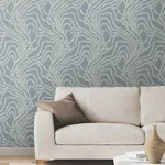 York Designer Series String of Pearls Denim Vine Wallpaper - SKU VR1516