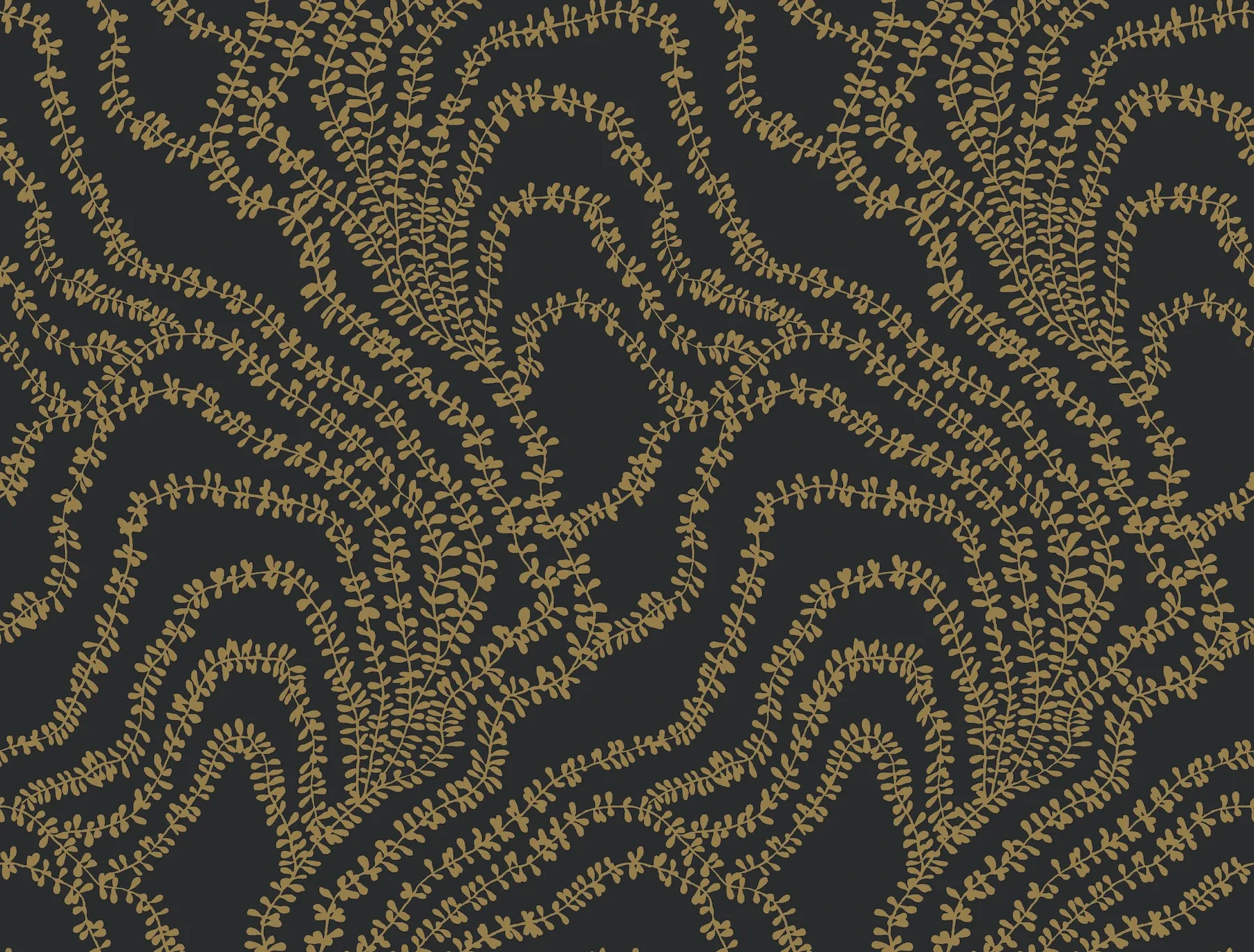 VR1517 | String of Pearls Gold Vine Wallpaper