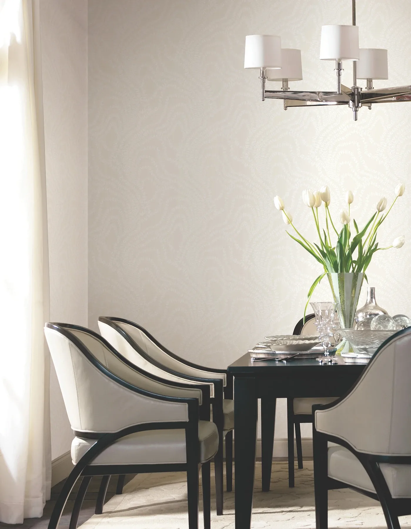 York Designer Series String of Pearls Pearl Vine Wallpaper - SKU VR1514