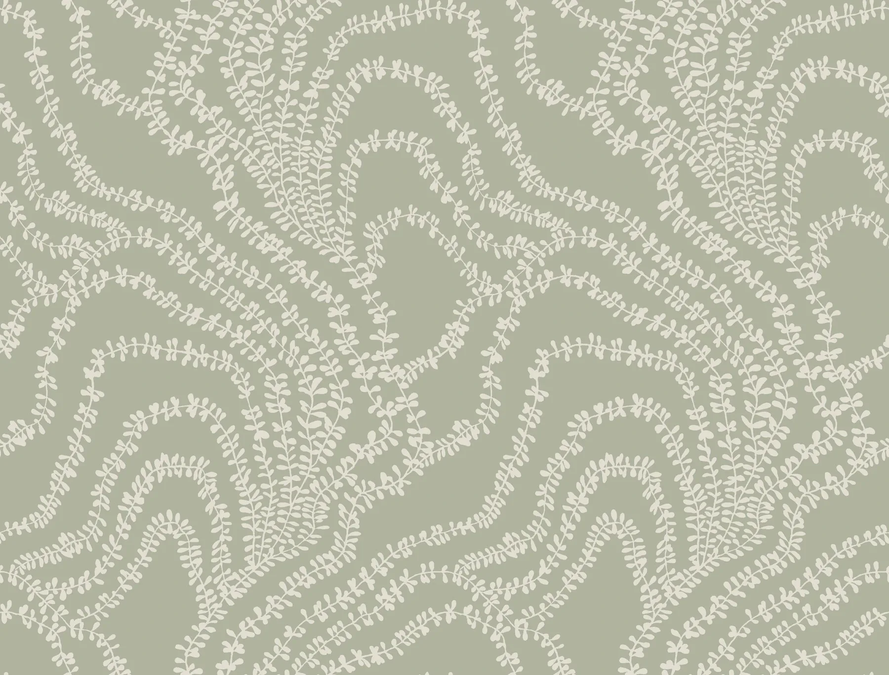 York Designer Series String of Pearls Sage Vine Wallpaper - SKU VR1513