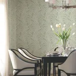 York Designer Series String of Pearls Sage Vine Wallpaper - SKU VR1513