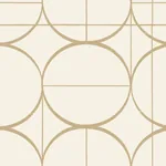 York Designer Series Sun Circles Cream & Gold Wallpaper - SKU MD7202