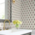 York Designer Series Sylvie Ruby Floral Wallpaper - SKU VP1381