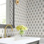 York Designer Series Sylvie Teal Floral Wallpaper - SKU VP1383