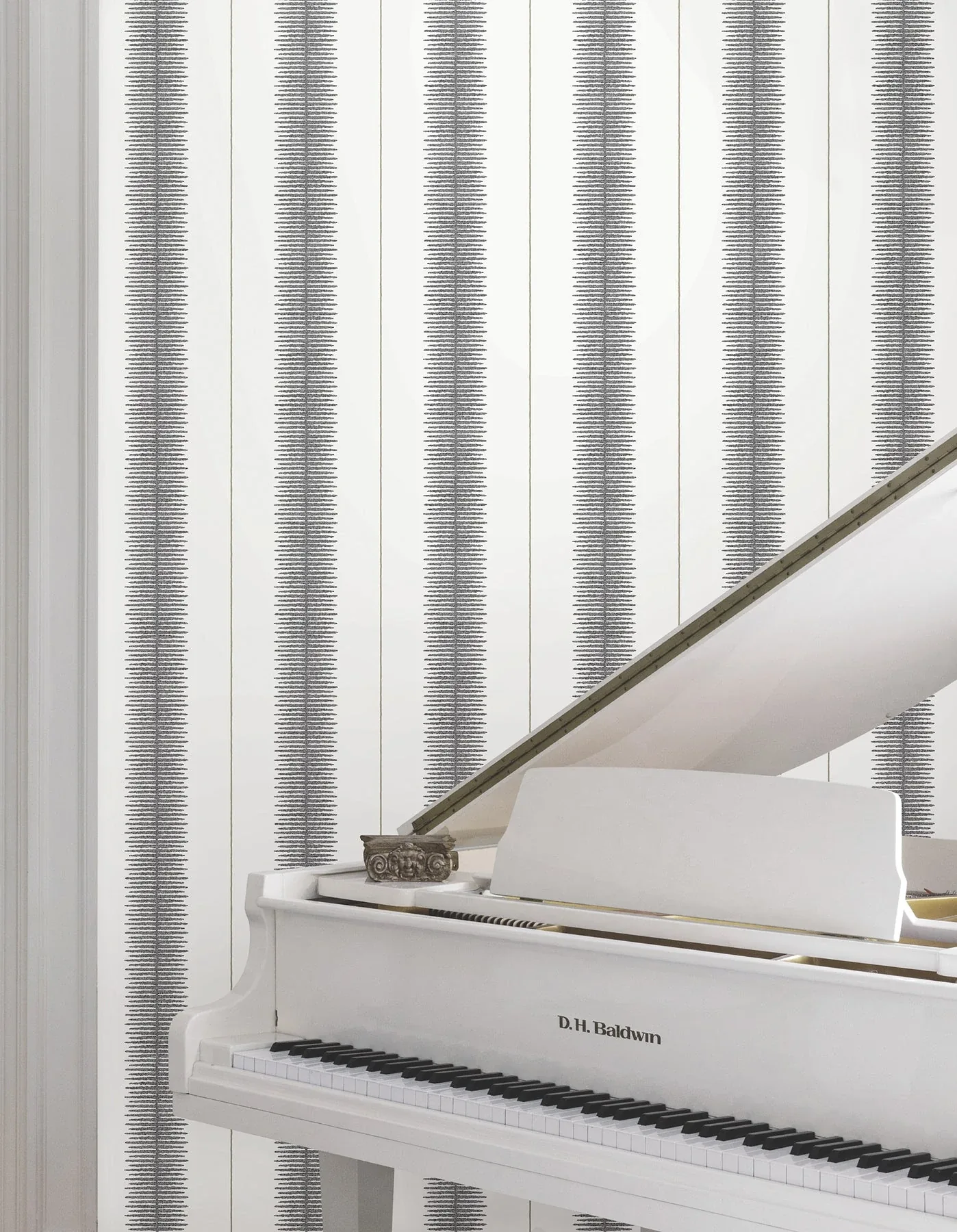 York Designer Series Tandem Stripe Black Wallpaper - SKU MX9615