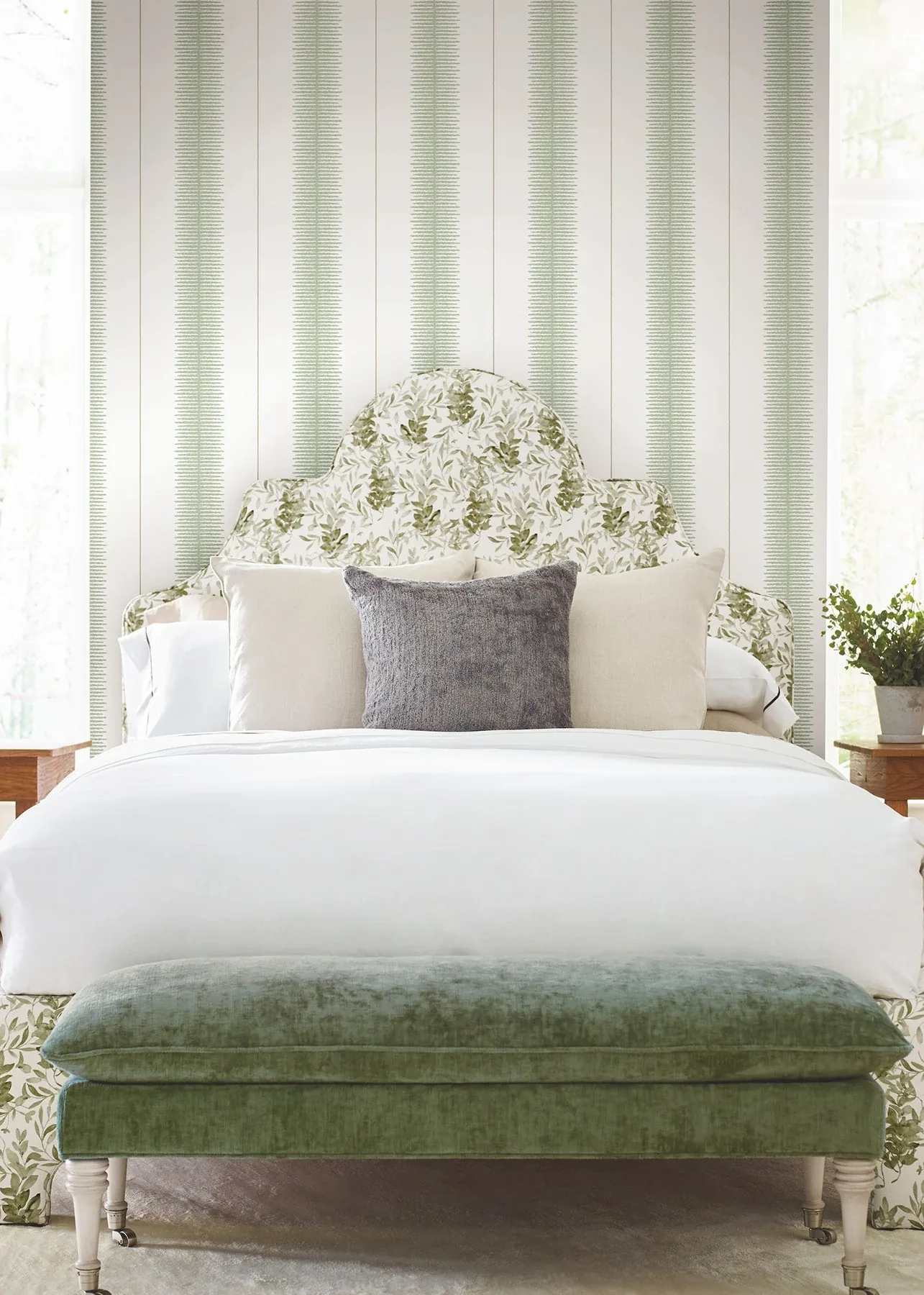 York Designer Series Tandem Stripe Green Wallpaper - SKU MX9614