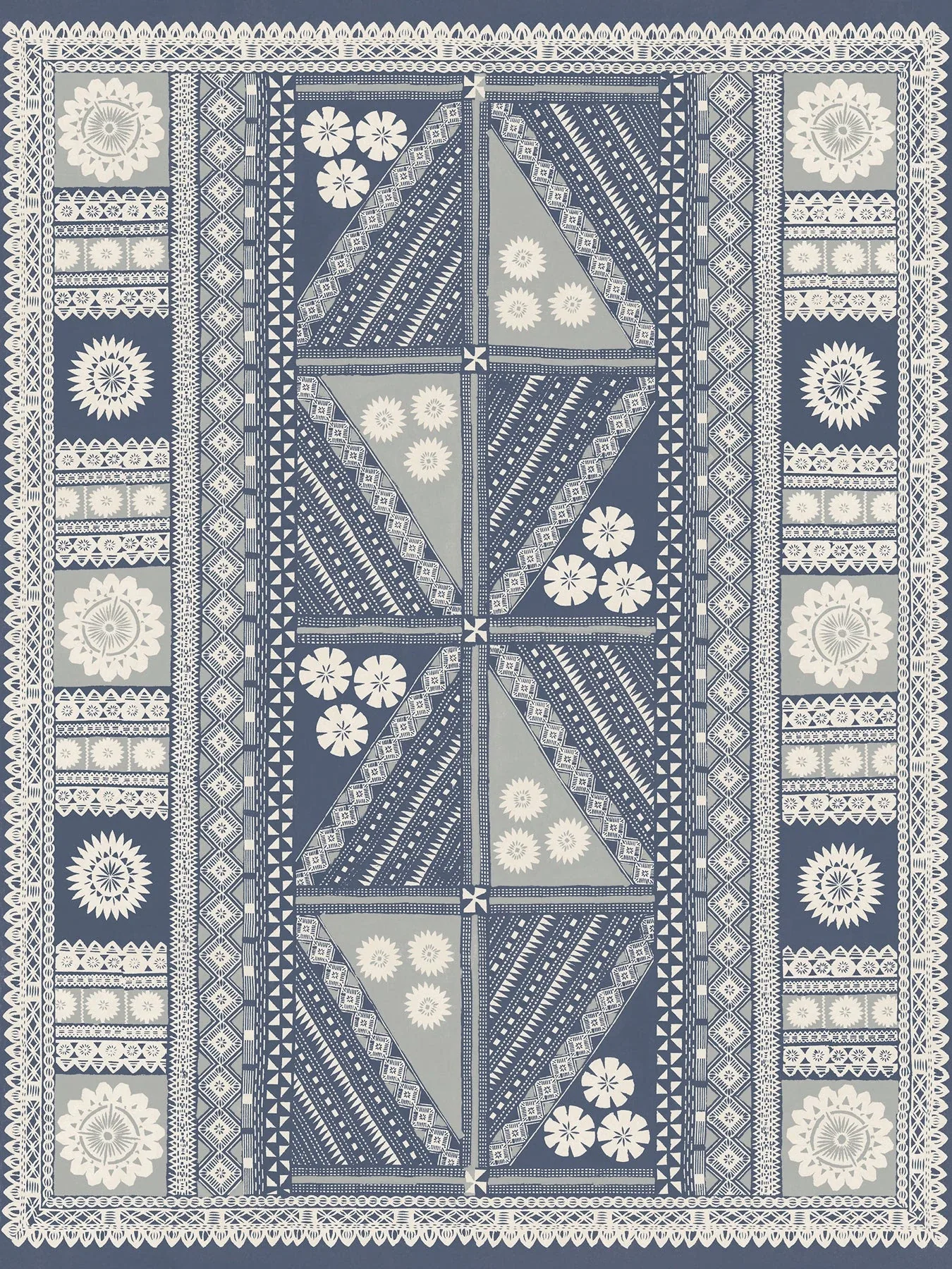 York Designer Series Tapa Indigo Wall Mural - SKU AB3058M