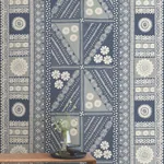 York Designer Series Tapa Indigo Wall Mural - SKU AB3058M