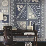 York Designer Series Tapa Indigo Wall Mural - SKU AB3058M