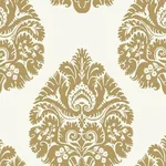 York Designer Series Teardrop Damask Gold Wallpaper - SKU KT2141