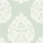 York Designer Series Teardrop Damask Light Grey Wallpaper - SKU KT2145
