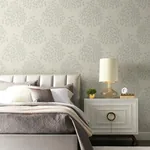 York Designer Series Tender Cream & Silver Wallpaper - SKU OS4251