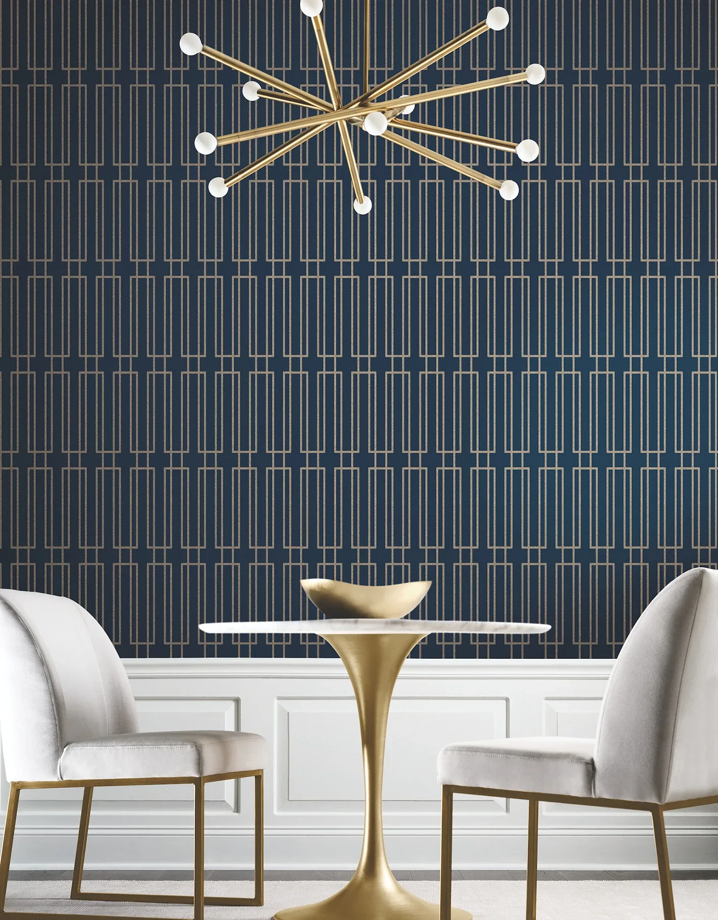 York Designer Series Terrace Navy Wallpaper - SKU DF3329