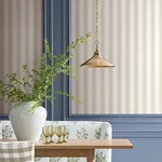 York Designer Series Tilford Beige Awning Stripe Wallpaper - SKU VP1372