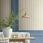 York Designer Series Tilford Neutral Awning Stripe Wallpaper - SKU VP1374