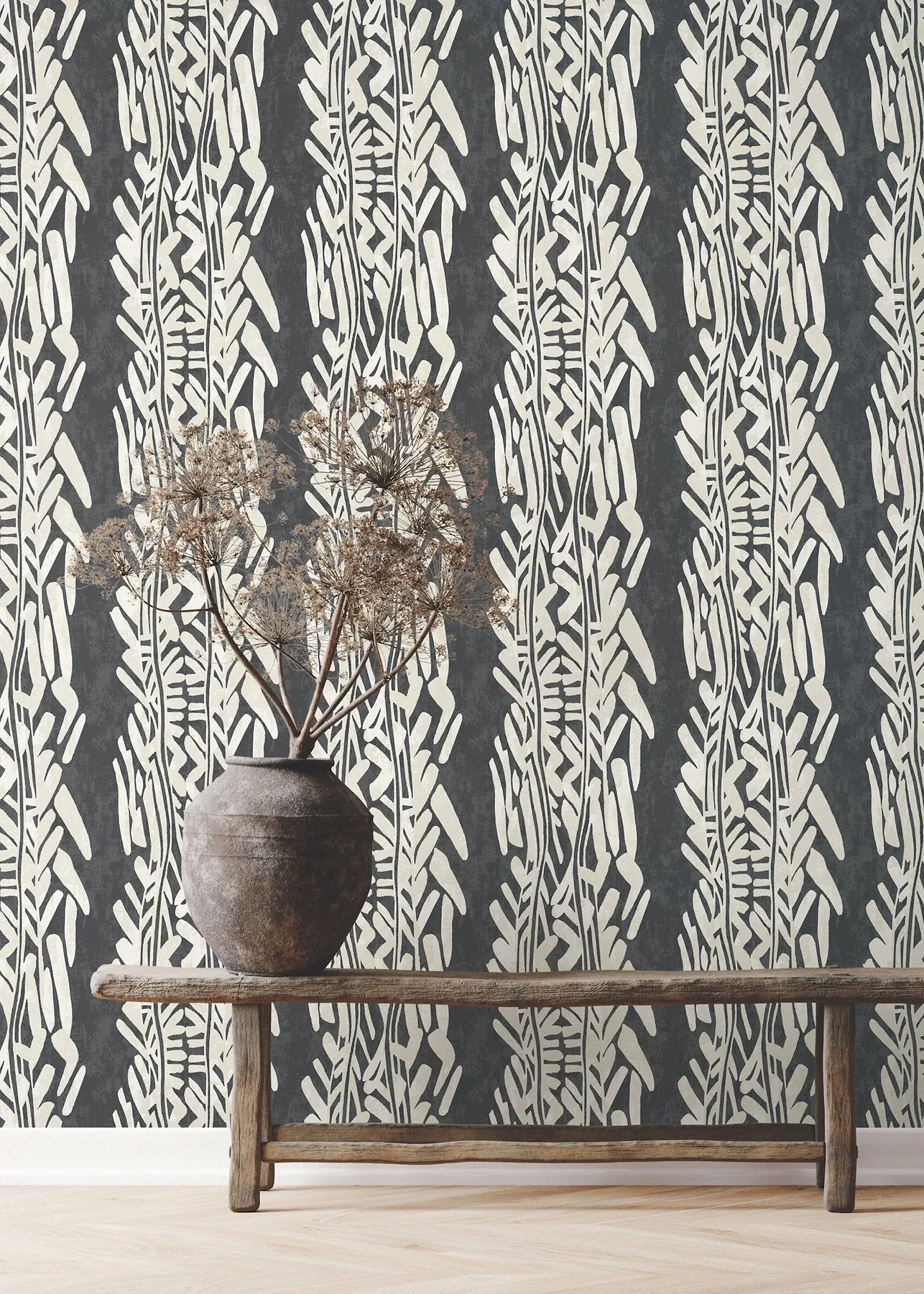 York Designer Series Timira Charcoal Wallpaper - SKU ZA8062