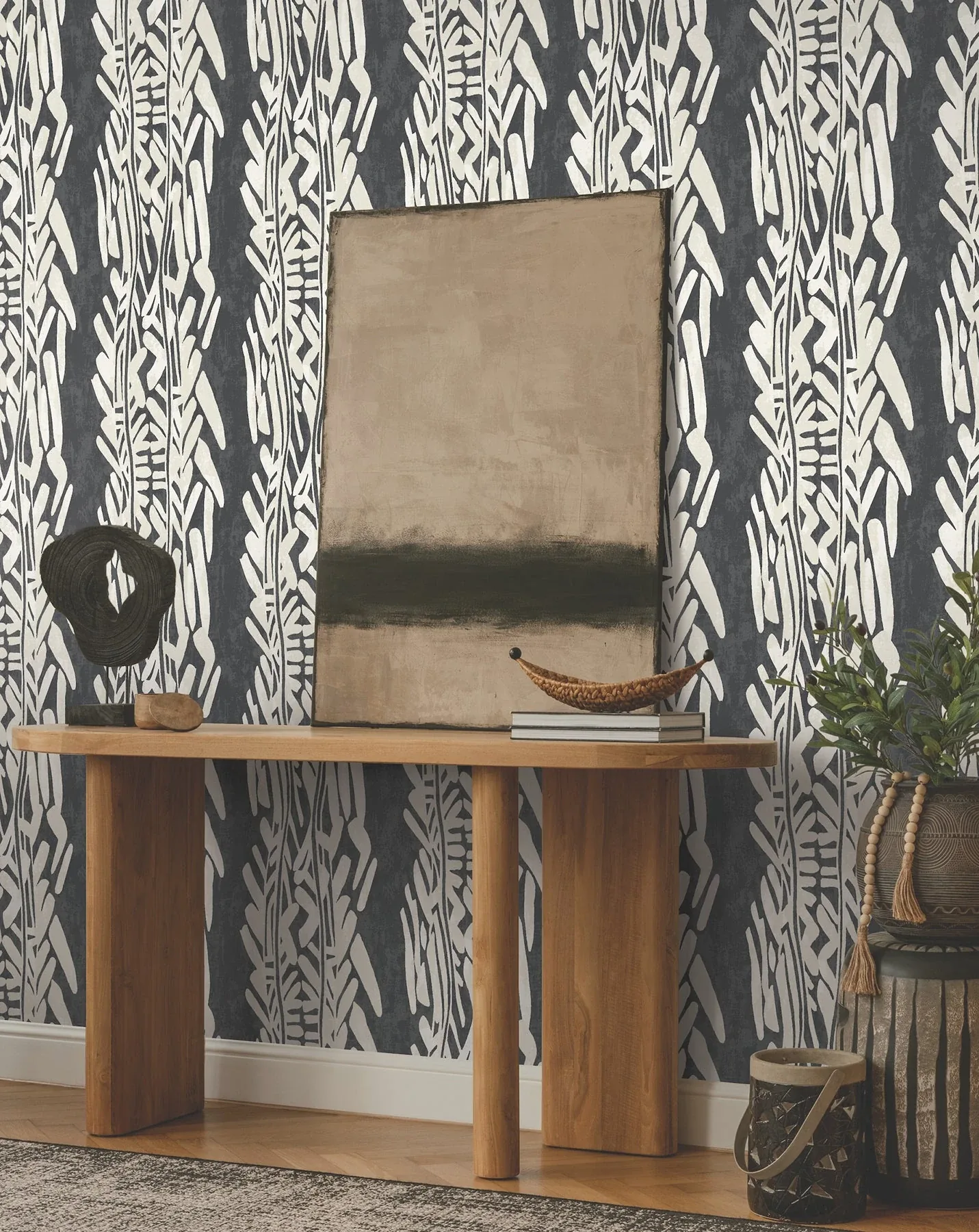 York Designer Series Timira Charcoal Wallpaper - SKU ZA8062