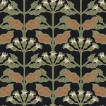York Designer Series Tracery Blooms Black Metallic Wallpaper - SKU AC9113