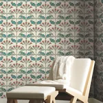 York Designer Series Tracery Blooms Cream Metallic Wallpaper - SKU AC9111