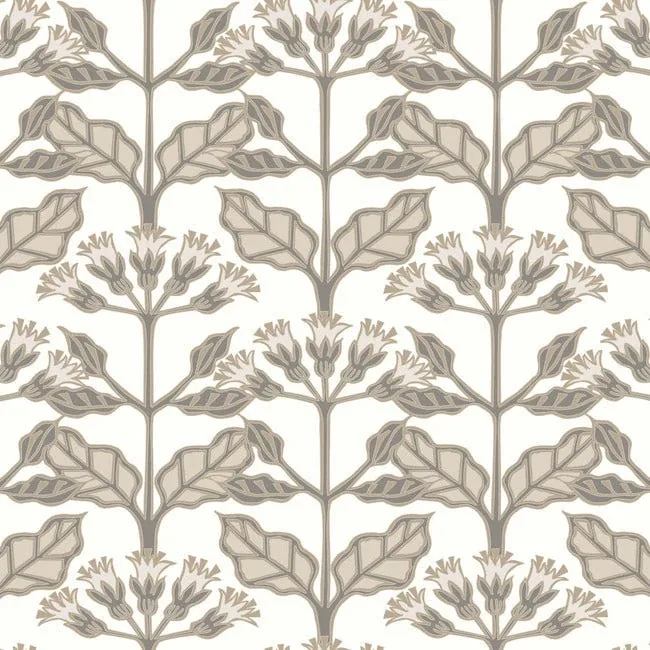 AC9114 | Tracery Blooms White Wallpaper